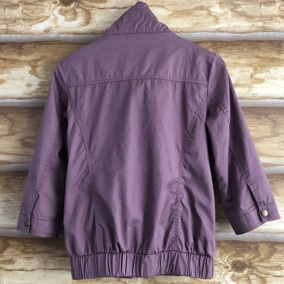 Charlotte Russe lightweight cotton mauve cropped jacket size M - Picture 13 of 14